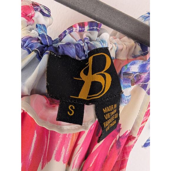 Sachin Babi Midi Dress Sonora Watercolor Ladder Lace Summer Multicolor Size S - Picture 14 of 15